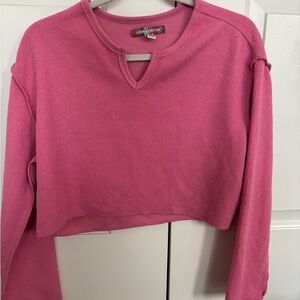 Pink Women's Cropped Top
